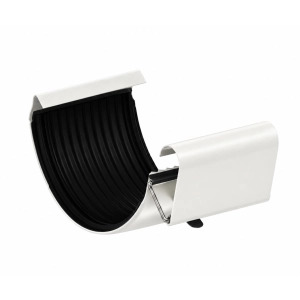 Łącznik rynny KROP STAL Ø130 mm – biały RAL 9010